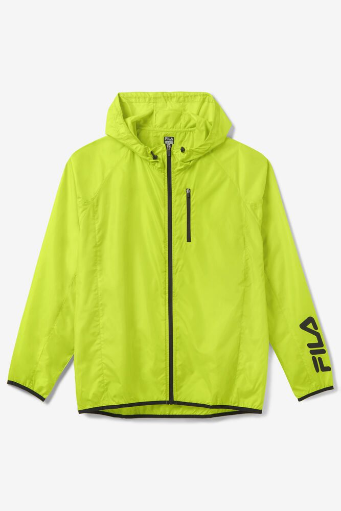 Fila Jacket Mens Light Green Trail Run Windbreaker - Ireland 64591-YMJX